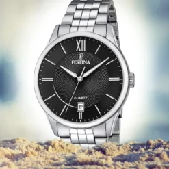 Festina Herren Armbanduhr Klassik F20425/3 Quarz Edelstahl silber UF20425/3