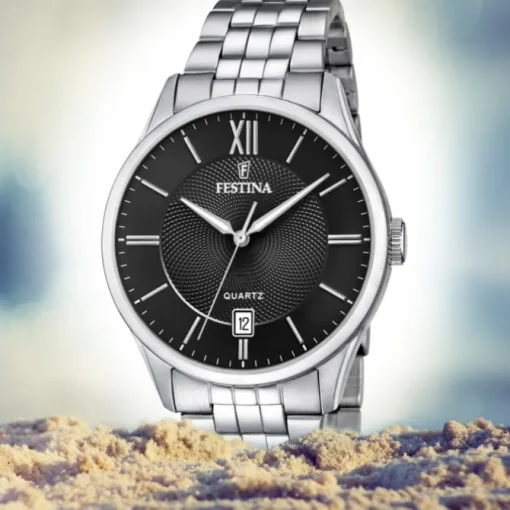 Festina Herren Armbanduhr Klassik F20425/3 Quarz Edelstahl silber UF20425/3