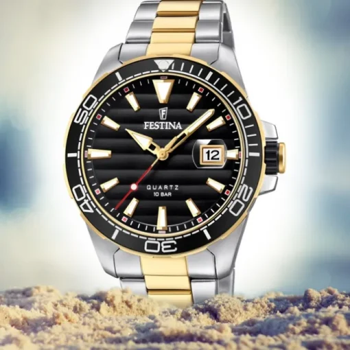 Festina Herren Armbanduhr Prestige F20362/2 Edelstahl silber gold UF20362/2