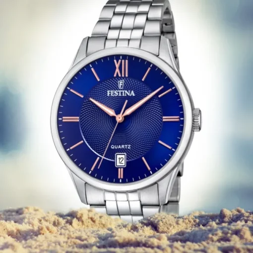 Festina Herren Armbanduhr Klassik F20425/5 Quarz Edelstahl silber UF20425/5