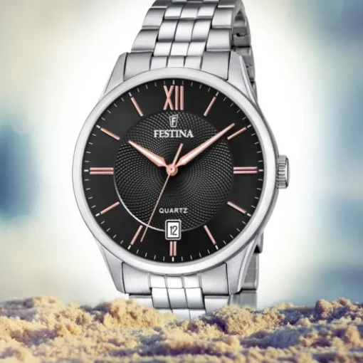 Festina Herren Armbanduhr Klassik F20425/6 Quarz Edelstahl silber UF20425/6