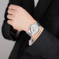 Festina Herren Armbanduhr Swiss Made F20005/1 Quarz Edelstahl silber UF20005/1