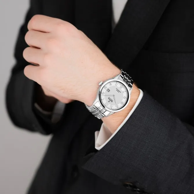 Festina Herren Armbanduhr Swiss Made F20005/1 Quarz Edelstahl silber UF20005/1