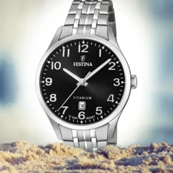 Festina Herren Armbanduhr Klassik F20466/3 Quarz Titan silber UF20466/3