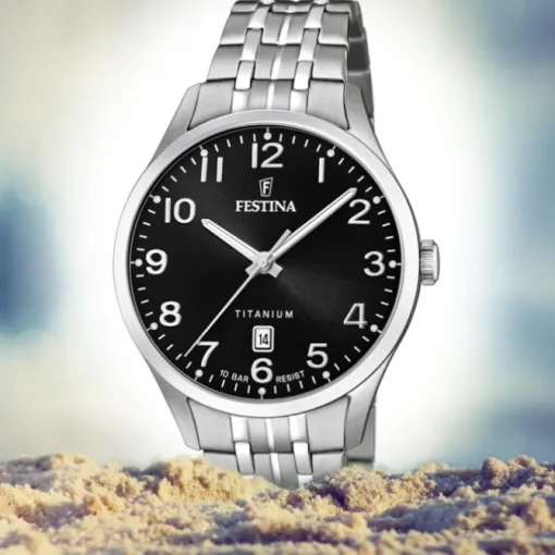 Festina Herren Armbanduhr Klassik F20466/3 Quarz Titan silber UF20466/3