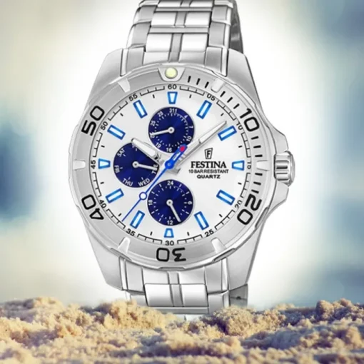 Festina Herren Armbanduhr Multifunktion F20445/1 Edelstahl silber UF20445/1
