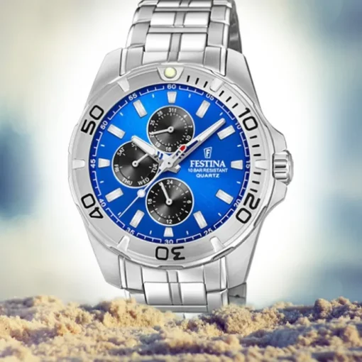 Festina Herren Armbanduhr Multifunktion F20445/4 Edelstahl silber UF20445/4