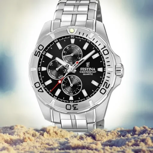 Festina Herren Armbanduhr Multifunktion F20445/3 Edelstahl silber UF20445/3