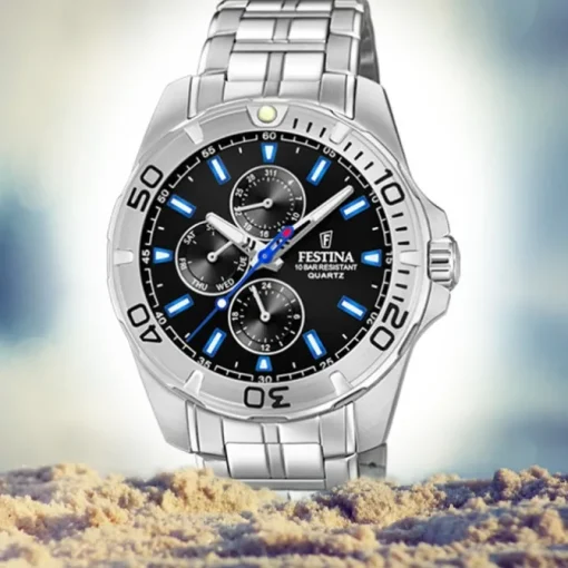 Festina Herren Armbanduhr Multifunktion F20445/6 Edelstahl silber UF20445/6