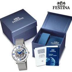 Festina Herren Armbanduhr Automatik F20534/1 Analog Edelstahl silber UF20534/1