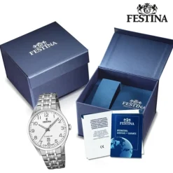 Festina Herren Armbanduhr Klassik F20466/1 Quarz Titan silber UF20466/1