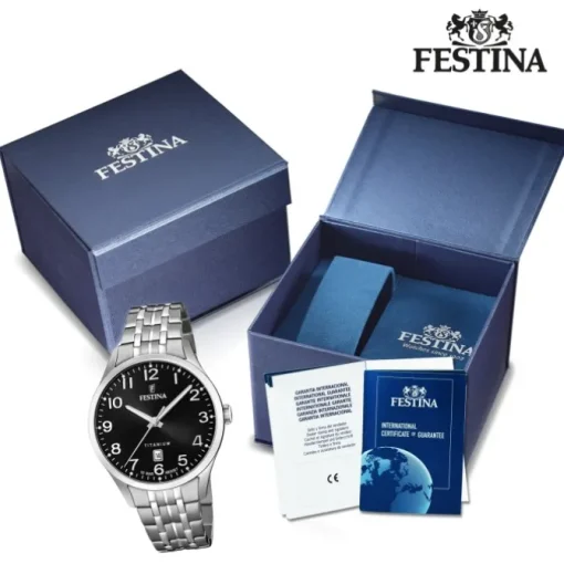 Festina Herren Armbanduhr Klassik F20466/3 Quarz Titan silber UF20466/3
