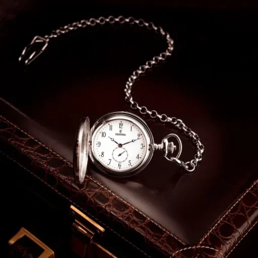 Festina Herren Taschenuhr mit Kette F2026/1 Quarz Analog Edelstahl UF2026/1
