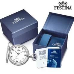 Festina Herren Taschenuhr mit Kette F2022/1 Quarz Analog Edelstahl UF2022/1