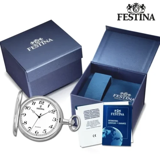 Festina Herren Taschenuhr mit Kette F2022/1 Quarz Analog Edelstahl UF2022/1