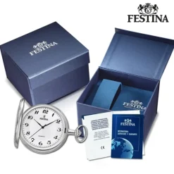 Festina Herren Taschenuhr mit Kette F2024/1 Quarz Analog Edelstahl UF2024/1