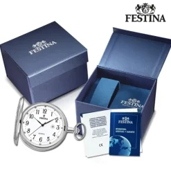 Festina Herren Taschenuhr mit Kette F2023/1 Quarz Analog Edelstahl UF2023/1
