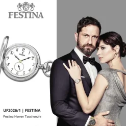 Festina Herren Taschenuhr mit Kette F2026/1 Quarz Analog Edelstahl UF2026/1