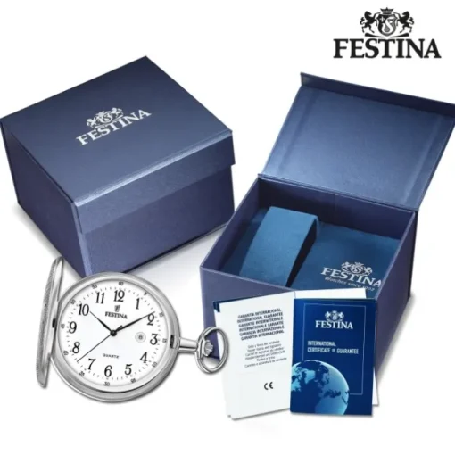 Festina Herren Taschenuhr mit Kette F2023/1 Quarz Analog Edelstahl UF2023/1