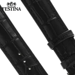 Festina Herren Uhrenarmband 21mm Leder-Band schwarz für Festina F16872 F16871 UFA16872/S