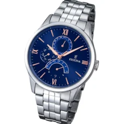 FESTINA Herren-Armbanduhr Retrograde Analog Quarz Edelstahl silber UF16822/3