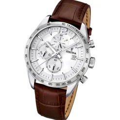FESTINA Herren-Armbanduhr Sport Chronograph analog Quarz Leder UF16760/1