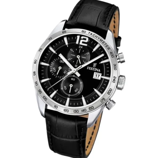FESTINA Herren-Armbanduhr Sport Chronograph analog Quarz Leder UF16760/4