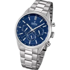 FESTINA Herren-Armbanduhr Timeless Chronograph Quarz Edelstahl silber UF16820/2