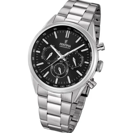 FESTINA Herren-Armbanduhr Timeless Chronograph Quarz Edelstahl silber UF16820/4