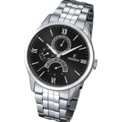 FESTINA Herren-Armbanduhr Retrograde Analog Quarz Edelstahl silber UF16822/4