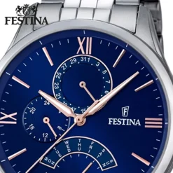 FESTINA Herren-Armbanduhr Retrograde Analog Quarz Edelstahl silber UF16822/3