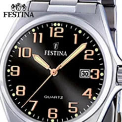 FESTINA Herren-Armbanduhr analog Quarz Edelstahl Klassik Uhr UF16374/8