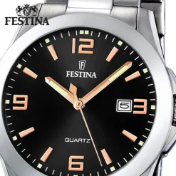 FESTINA Herren-Armbanduhr analog Quarz Edelstahl Klassik Uhr UF16376/6