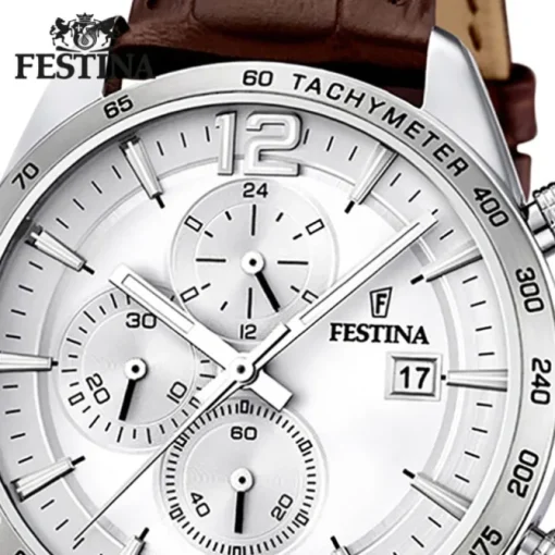 FESTINA Herren-Armbanduhr Sport Chronograph analog Quarz Leder UF16760/1
