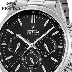 FESTINA Herren-Armbanduhr Timeless Chronograph Quarz Edelstahl silber UF16820/4