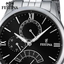 FESTINA Herren-Armbanduhr Retrograde Analog Quarz Edelstahl silber UF16822/4