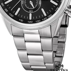 FESTINA Herren-Armbanduhr Timeless Chronograph Quarz Edelstahl silber UF16820/4