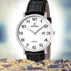 FESTINA Herren-Armbanduhr analog Quarz Leder Klassik Uhr UF16476/1