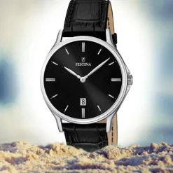 FESTINA Herren-Armbanduhr Klassik analog Quarz Leder UF16745/5