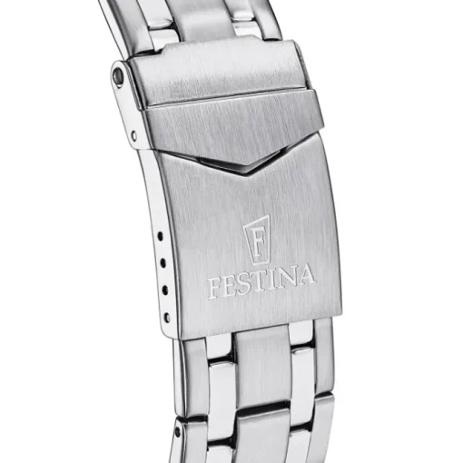 Festina Herren-Armbanduhr Timeless Khrono analog Quarz Edelstahl silber UF6853/1
