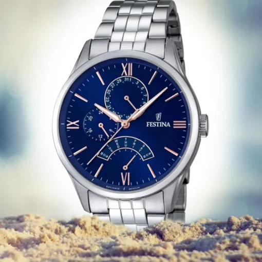 FESTINA Herren-Armbanduhr Retrograde Analog Quarz Edelstahl silber UF16822/3
