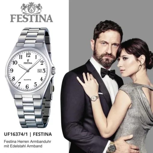 FESTINA Herren-Armbanduhr analog Quarz Edelstahl Klassik Uhr UF16374/1