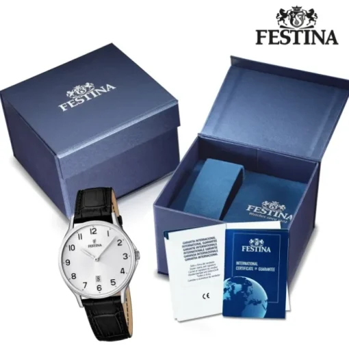 FESTINA Herren-Armbanduhr Klassik analog Quarz Leder UF16745/1