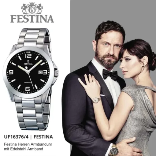 FESTINA Herren-Armbanduhr analog Quarz Edelstahl Klassik Uhr UF16376/4