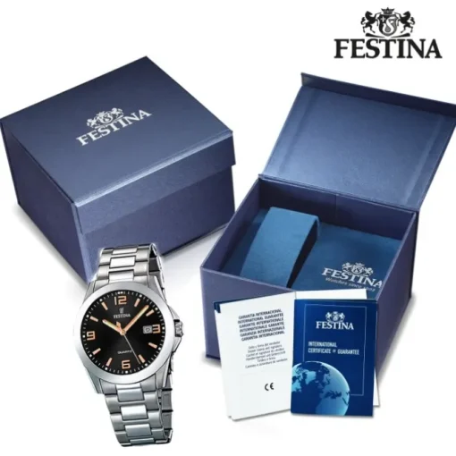 FESTINA Herren-Armbanduhr analog Quarz Edelstahl Klassik Uhr UF16376/6