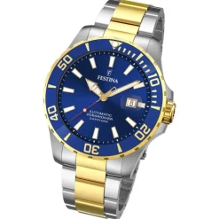 Festina Herrenuhr Automatik F20532/1 Armbanduhr Edelstahl silber gold UF20532/1
