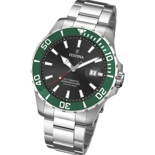 Festina Herrenuhr Automatik F20531/2 Armbanduhr Edelstahl silber UF20531/2