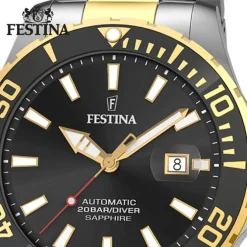 Festina Herrenuhr Automatik F20532/2 Armbanduhr Edelstahl silber gold UF20532/2