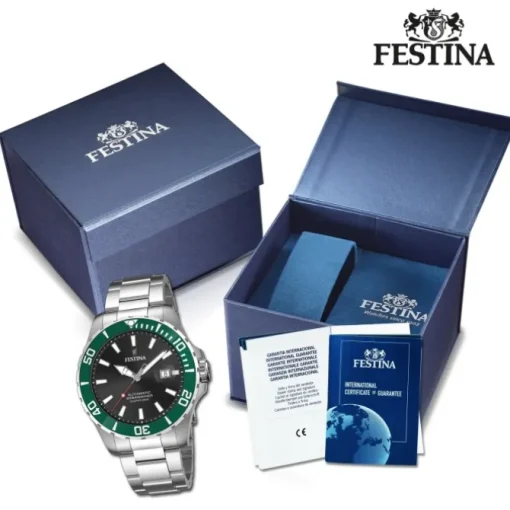 Festina Herrenuhr Automatik F20531/2 Armbanduhr Edelstahl silber UF20531/2