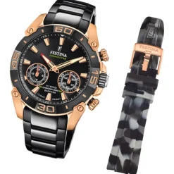 Festina Herrenuhr Chrono Bike F20548/1 Armbanduhr Edelstahl schwarz UF20548/1